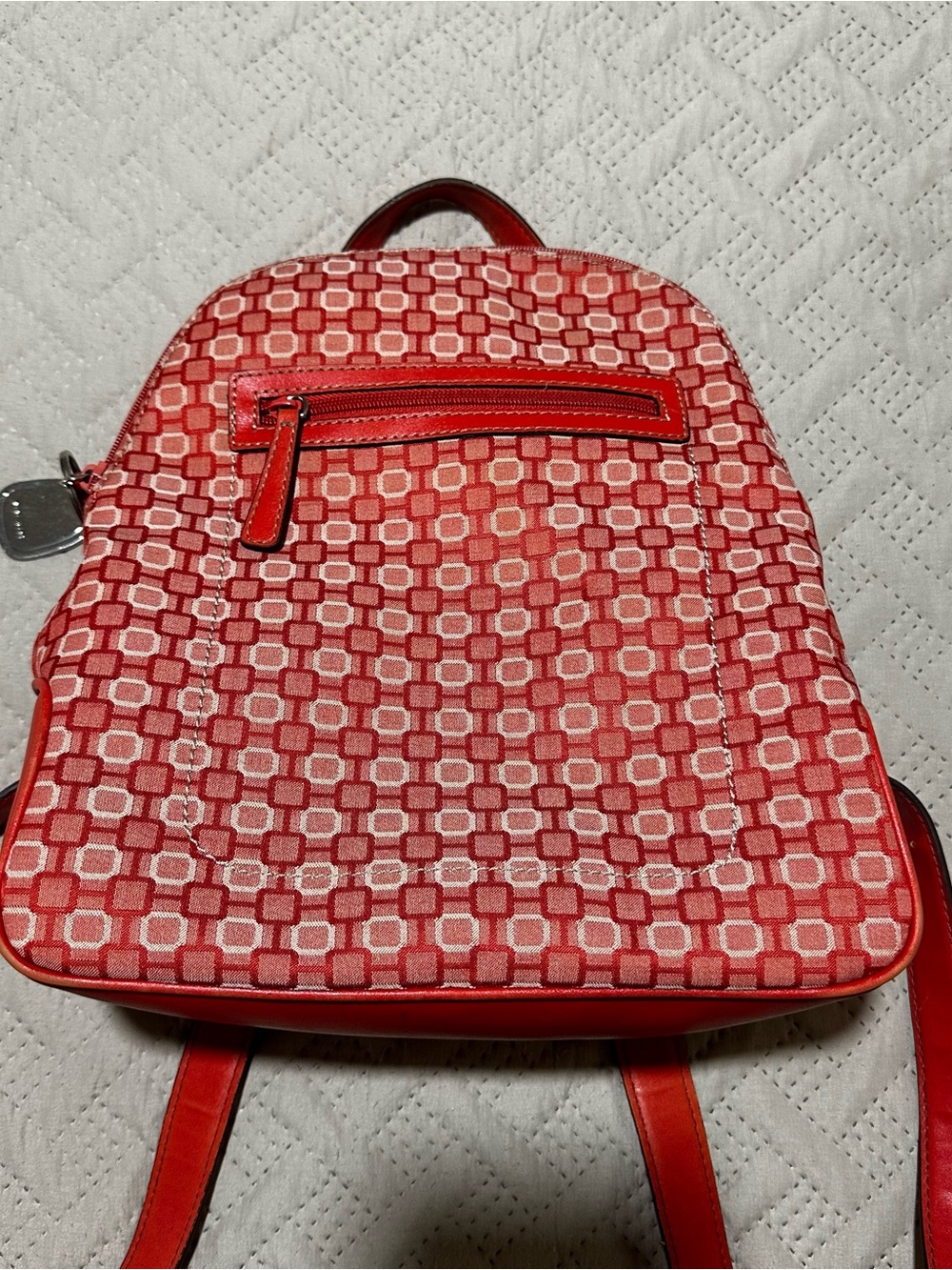 Y2K Nine West orange and white bag